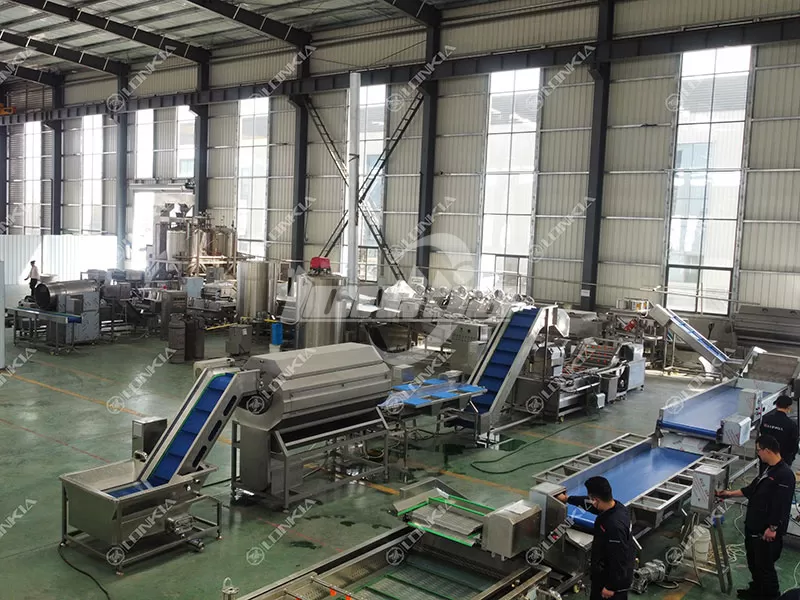Potato chip processing line