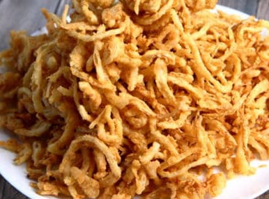 Onion continuous frying line Video