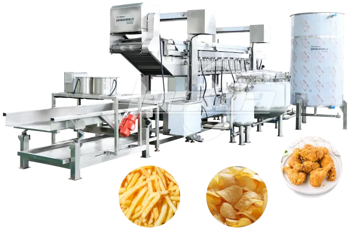 High-Efficiency Continuous Frying Machine for Industrial Food Processing