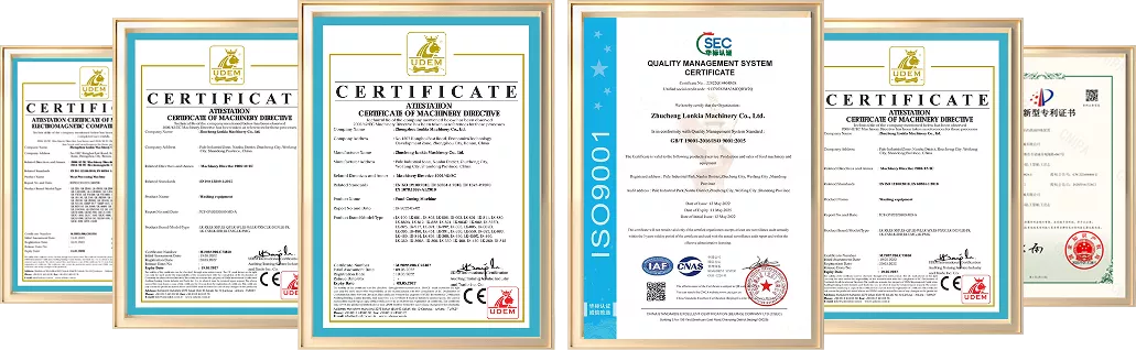 LONKIA Machinery Certificates
