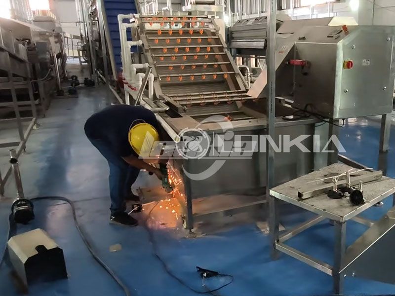 French fries production line installation site