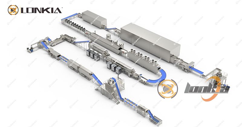 French fries production line