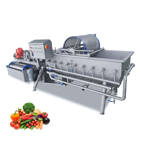 Vegetable washing, cutting, and packaging line